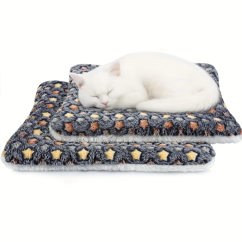 2-Pack Soft Plush Beds for Guinea Pigs, Hamsters & Small Pets Small Pet Bed Axl Dark Blue 2PCS 32x25cm