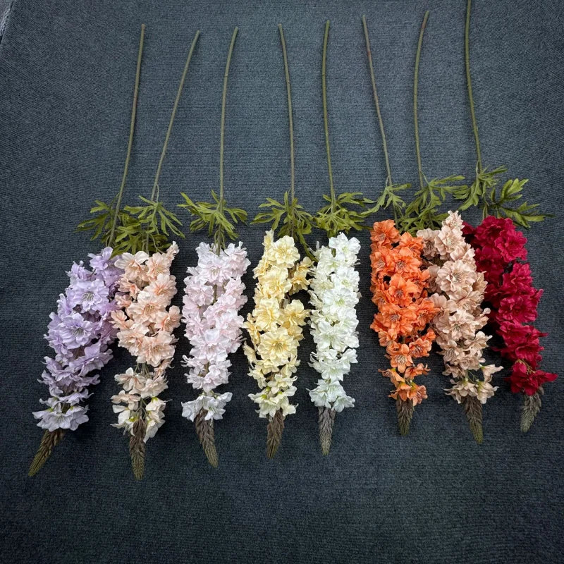 5-Pack Artificial Delphinium Flower Branches 108cm Silk Larkspur Artificial Flower Branches Axl
