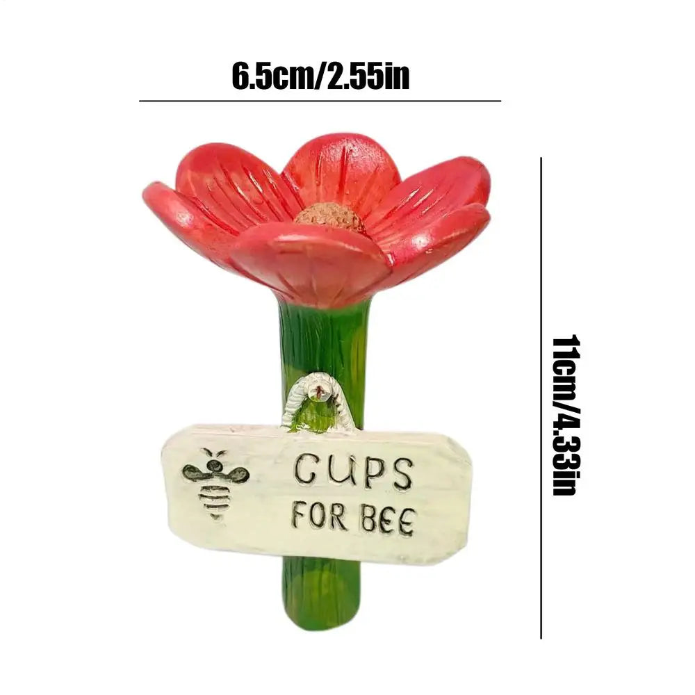 Butterfly & Bee Watering Station – Flower Garden Cup Garden Watering Station Axl Red