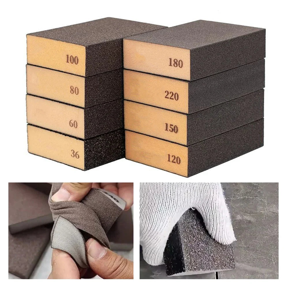 Sponge Sanding Block Grit 36–220 | Wet & Dry Abrasive Pad Sanding Block Axl