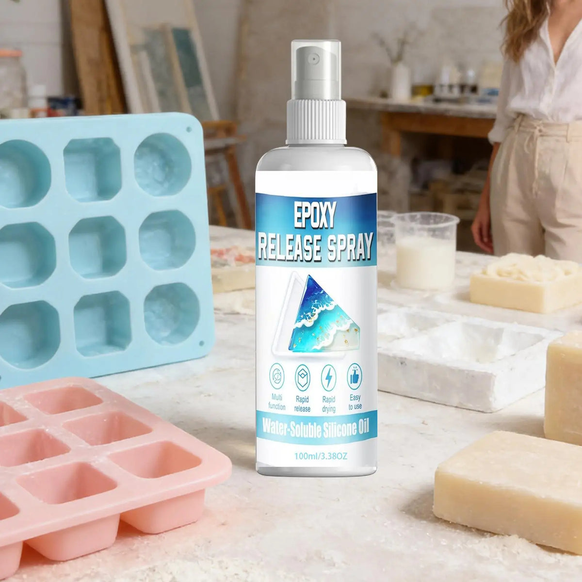 100ml Silicone Mold Release Spray – Non-Stick Epoxy Resin Mold Release Spray Axl Default Title