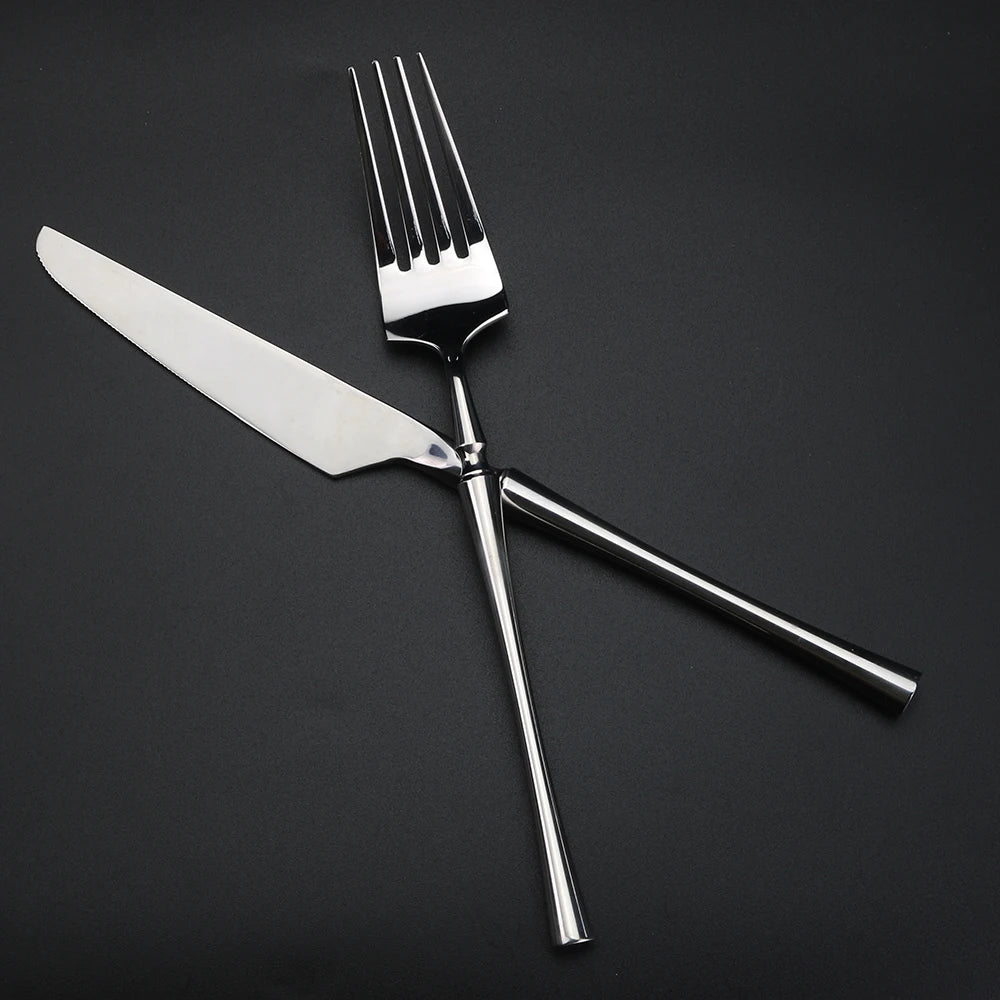 304 Stainless Steel Flatware Set – Steak Knife, Fork & Spoon Flatware Set Axl