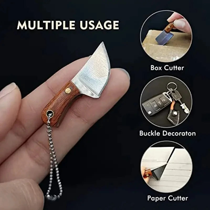 4-Piece Mini Stainless Steel Keychain Knife Set | Pocket Utility Mini Pocket Knife Set Axl