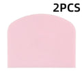 2-Piece Flexible Plastic Dough Scraper & Bowl Scraper Set Dough Scraper Set Axl Pink-2pcs