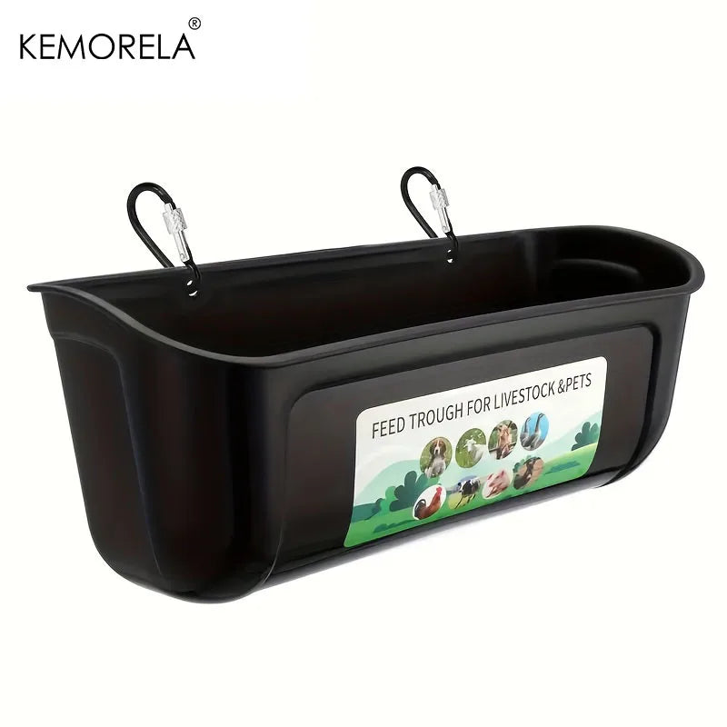 Large Chicken Feeders & Waterers with Clips – 4.5 Qt, 1/3/5 Pk Poultry Feeder Waterer Axl Black 1PCS