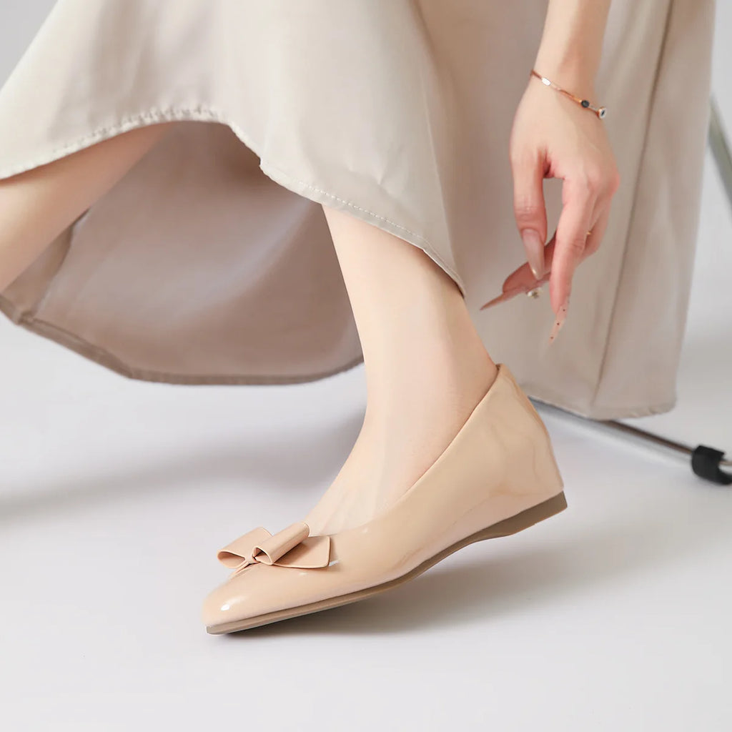 Vintage Invisible Wedge Heel Mary Jane Shoes | Women's Slip-On Wedge Heel Pumps Axl