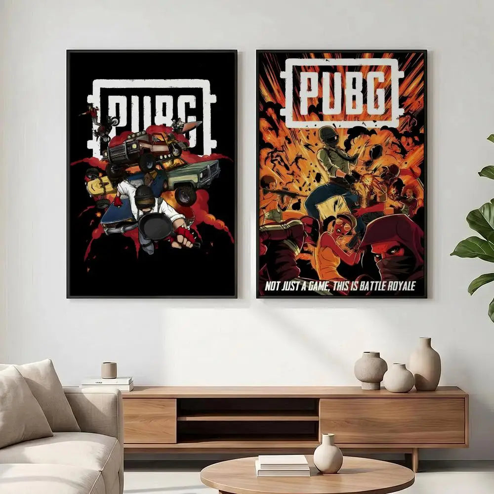 PUBG Battlegrounds HD Wall Poster – Gaming Room Art Decor Gaming Wall Poster Axl