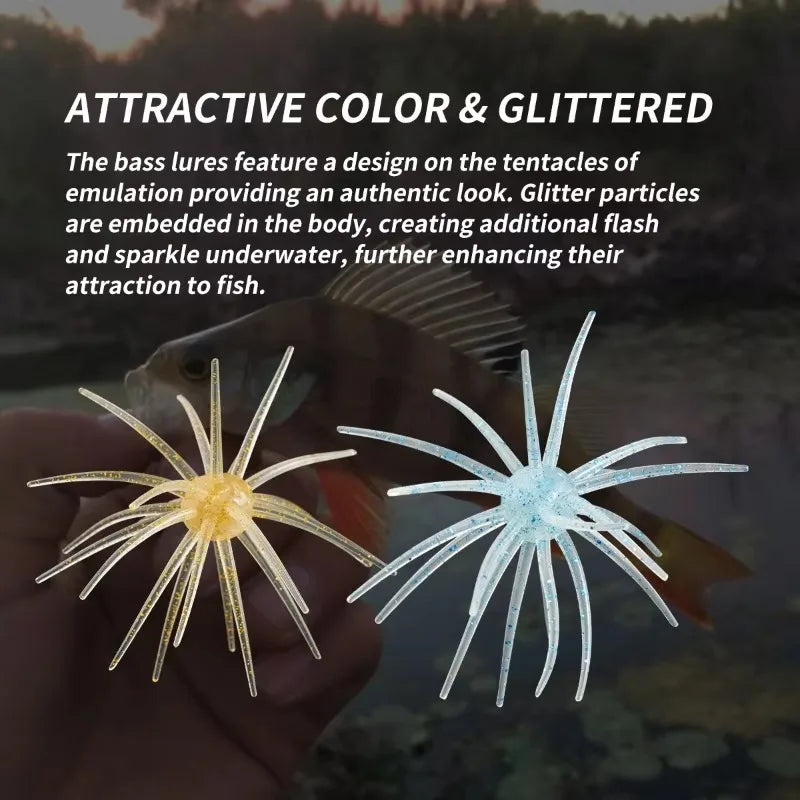 Floating Sea Urchin Soft Lure 11cm 9g – Bionic Spiky Ball Bait Soft Fishing Lure Axl