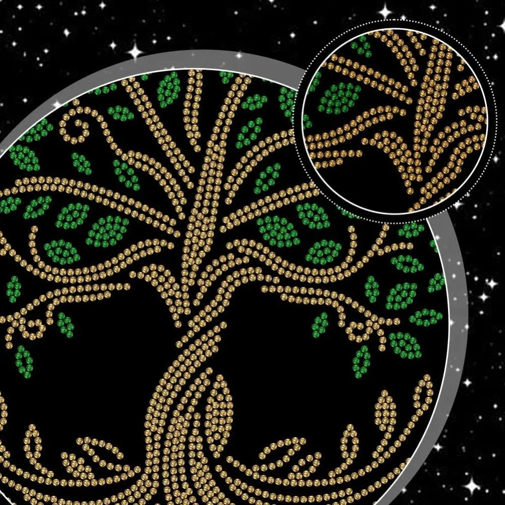 Tree of Life Glass Rhinestone Iron-On Applique Patch 11.7x8.3" Iron-On Applique Patch Axl