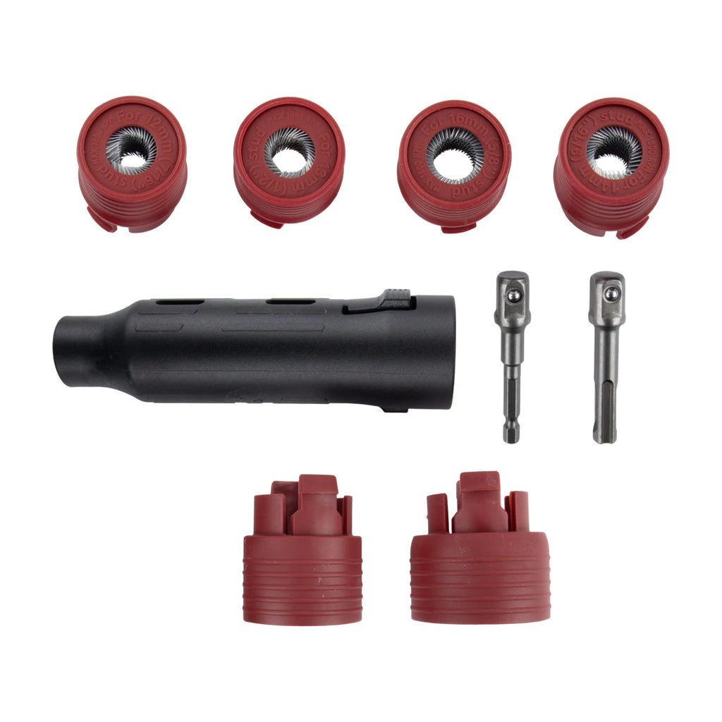 9-Pc Car Wheel Stud Cleaner Brush Set 12–28mm Rust Removal Wheel Stud Cleaner Axl