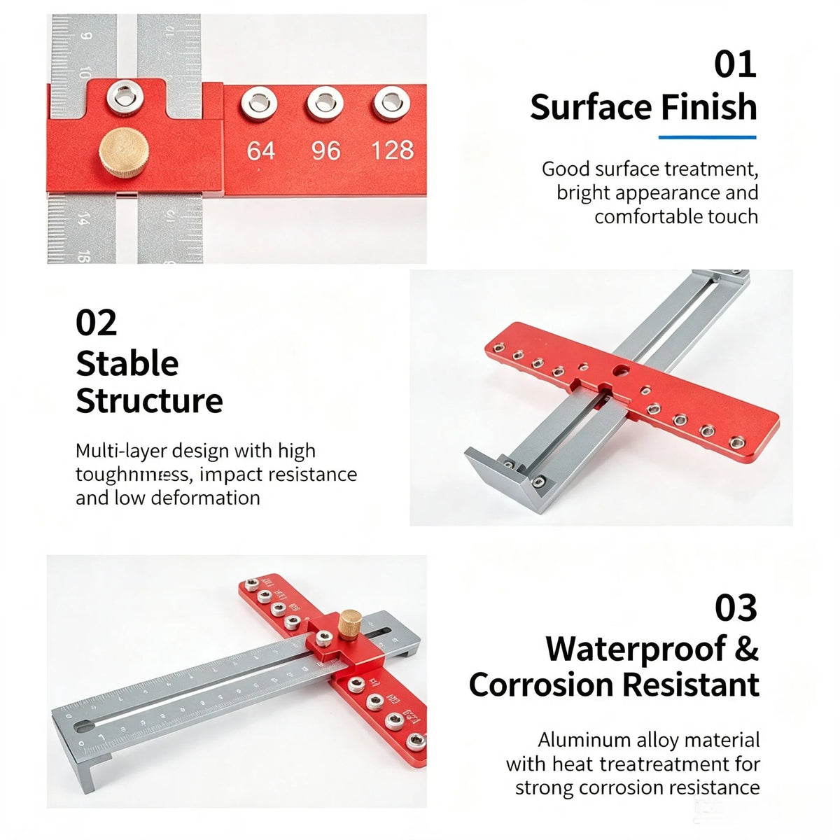 Aluminum Cabinet Handle Hole Locator & Drill Mounting Jig Drill Guide Jig Axl