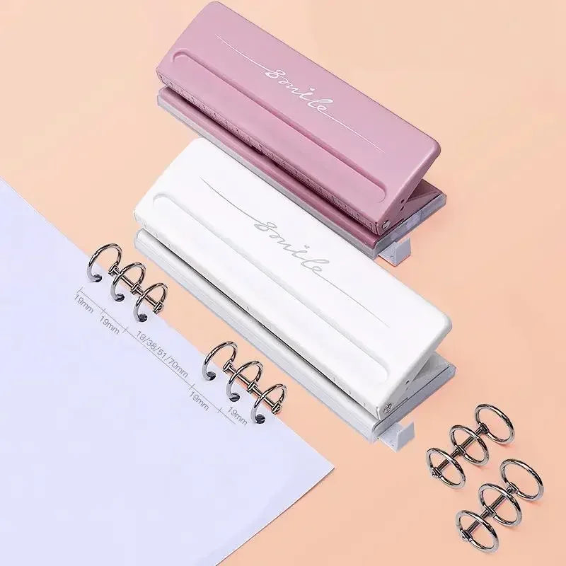 Adjustable 6-Hole Manual Punch – Ledger, Binder & Certificate Manual Hole Punch Axl