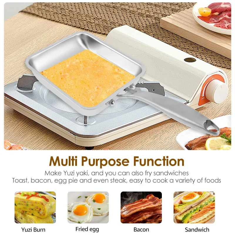 KEMORELA Tamagoyaki Pan – Stainless Steel Japanese Omelette Pan Japanese Omelette Pan Axl