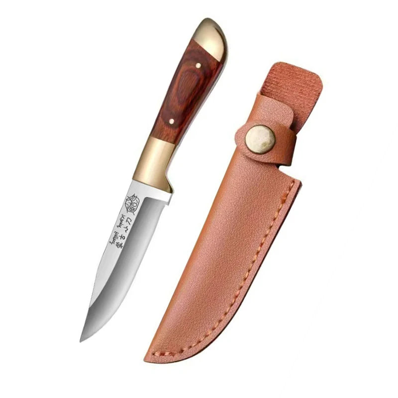 Portable Stainless Steel Boning Knife with Leather Cover Boning Knife Axl A