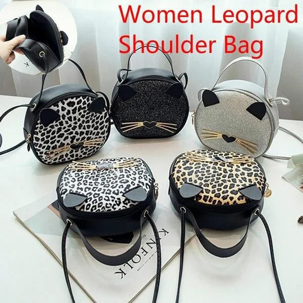 Women's Cartoon Leopard Tote Bag – Cute Animal Shoulder Purse Tote Shoulder Bag Axl