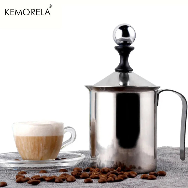 KEMORELA 400ml Stainless Steel Milk Frother & Foam Maker Milk Frother Axl