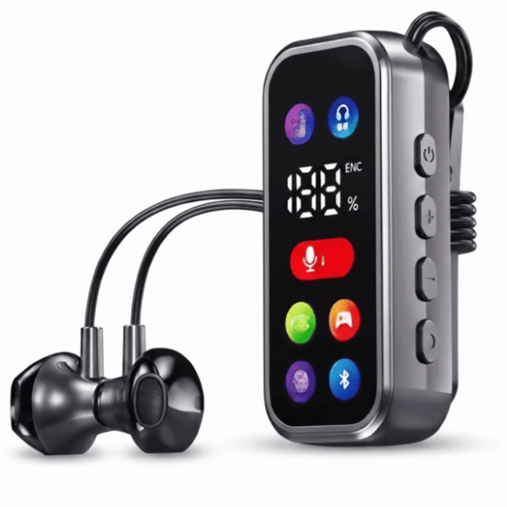 LED Display Clip-On Bluetooth Earphones | Smart Controls Bluetooth Earphones Axl style2