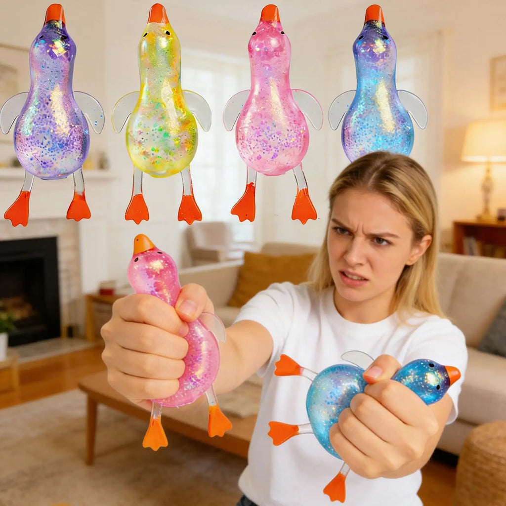 Duck Squeeze Toy – Glitter Slow Rising Sensory Fidget for Kids Sensory Fidget Toy Axl