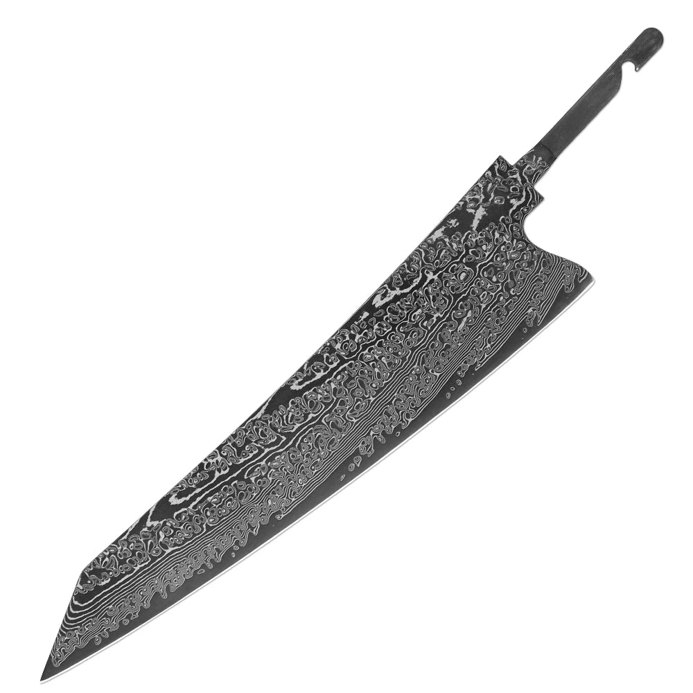 Damascus Steel Knife Blank Set 1–8 PCS | DIY Kitchen Blade Knife Blank Set Axl Kiritssuke Knife 1