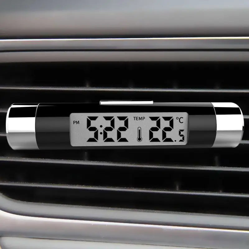 Car Air Vent Digital Clock & Thermometer – LED Display Car Vent Thermometer Clock Axl