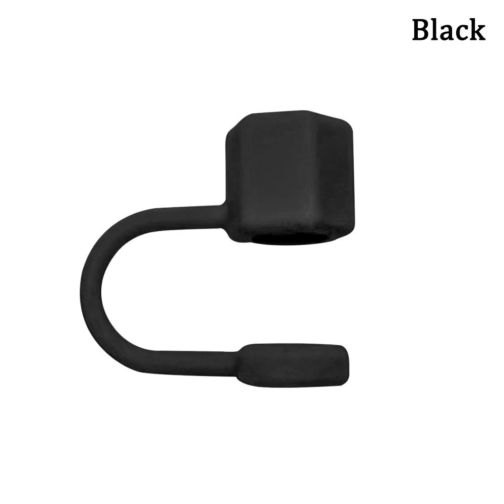 Silicone Straw Caps 3-Pack – 10mm Dustproof Straw Toppers Straw Accessories Axl Black
