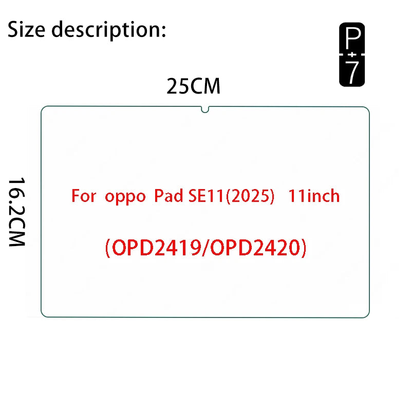 2-Pack Tempered Glass Screen Protector – OPPO Pad SE 11" 2025 Tablet Screen Protector Axl