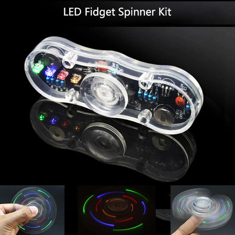 POV Fidget Spinner DIY Soldering Kit – Colorful LED Gyro DIY Electronics Kit Axl Default Title