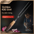 XINZUO Forged Carving Fork | 430 Steel & White Oak Handle Carving Fork Axl Default Title
