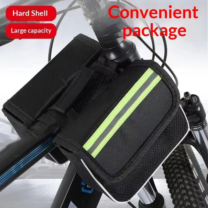 Waterproof Bike Top Tube Bag – Touchscreen Phone Holder Bicycle Frame Bag Axl