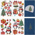Christmas Water-Soluble Embroidery Stick & Stitch Patterns – 42 Pcs Embroidery Transfer Patterns Axl AECH04-15205
