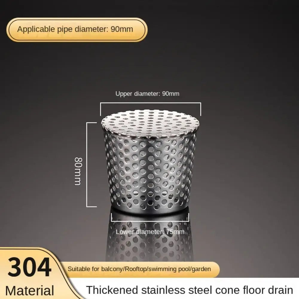 Stainless Steel Round Floor Drain Cover – Anti-Clog Filter Screen Floor Drain Cover Axl 90mm