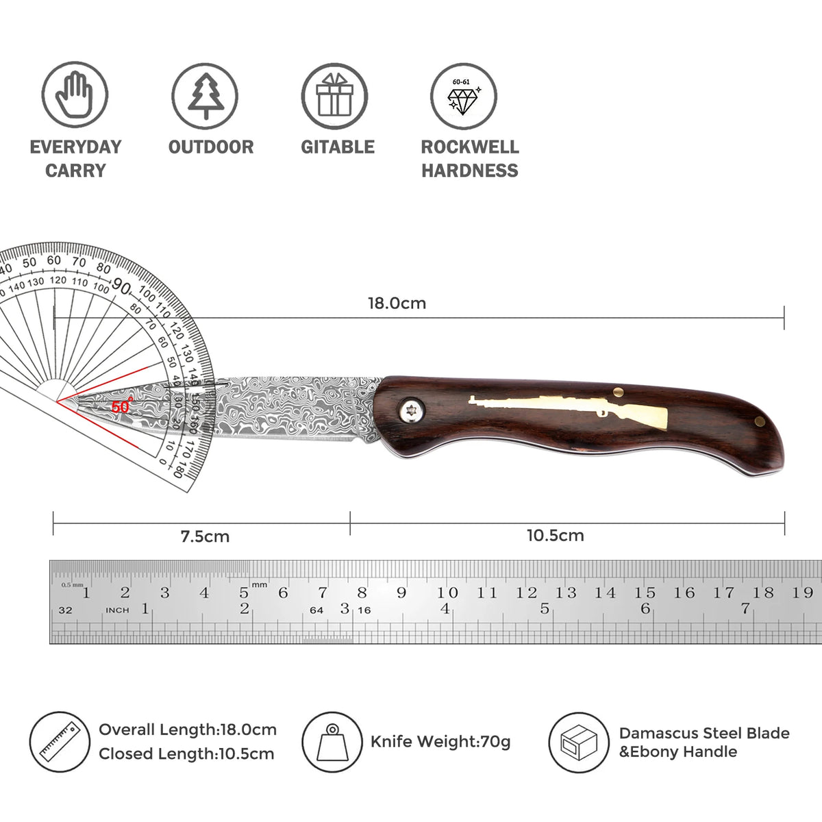 Damascus VG10 Folding Pocket Knife – Wooden Handle | Xituo Folding Pocket Knife Axl