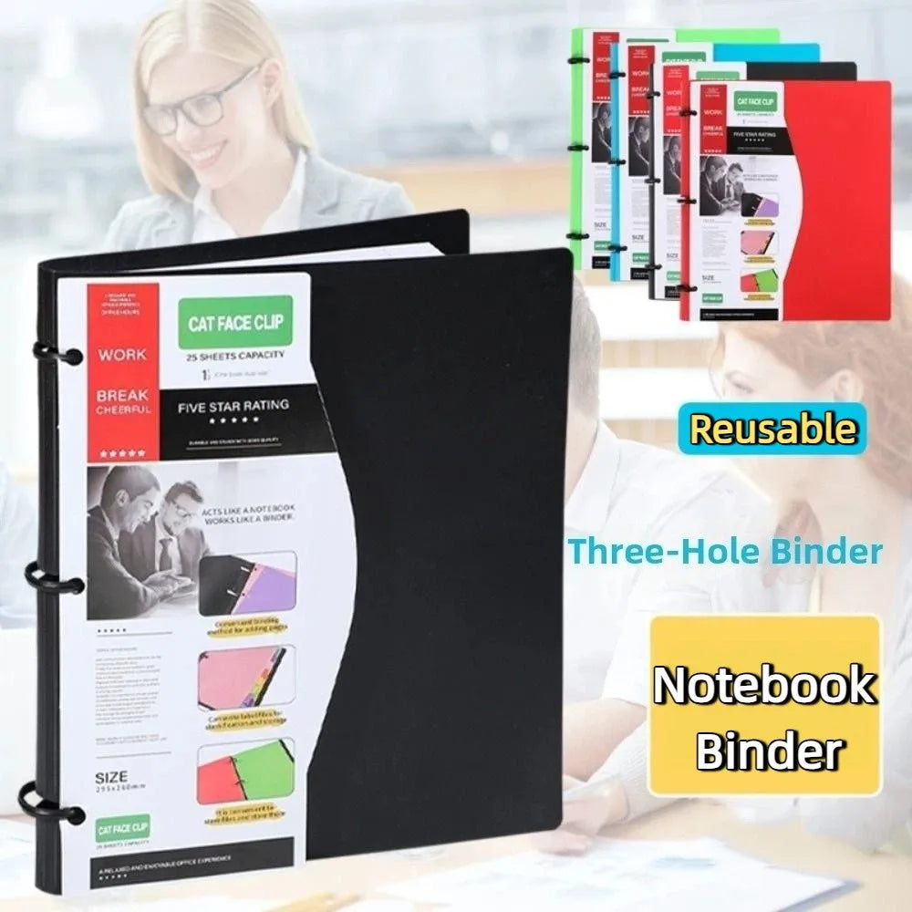 3-Ring Waterproof Loose-Leaf Binder Folder + 200 Lined Sheets Loose-Leaf Binder Axl