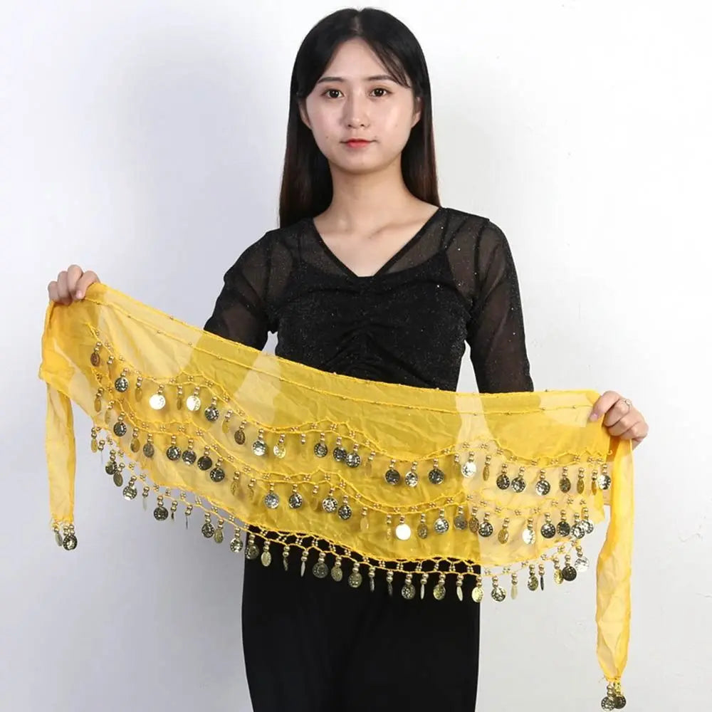 Women's Belly Dance Hip Scarf – Sequin Tassel Wrap Belt Skirt Belly Dance Costume Axl