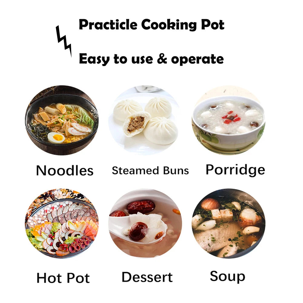 BALASHOV 1.8L Mini Electric Hot Pot & Rice Cooker for 1–2 People Electric Hot Pot Cooker Axl