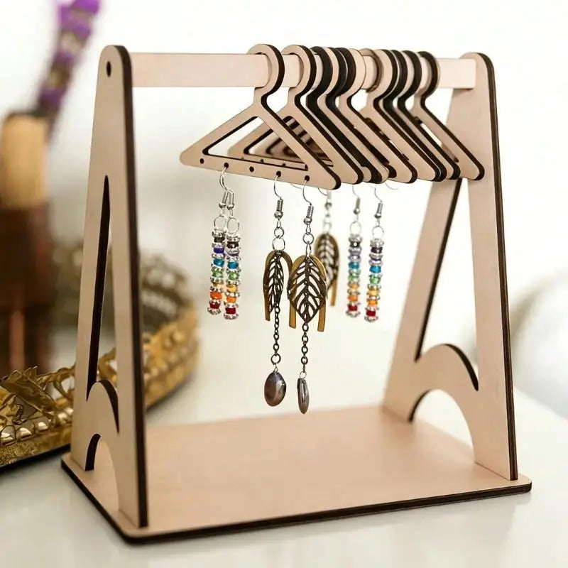 Mini Wooden Hanging Earring Display Stand & Organizer Rack Earring Display Stand Axl