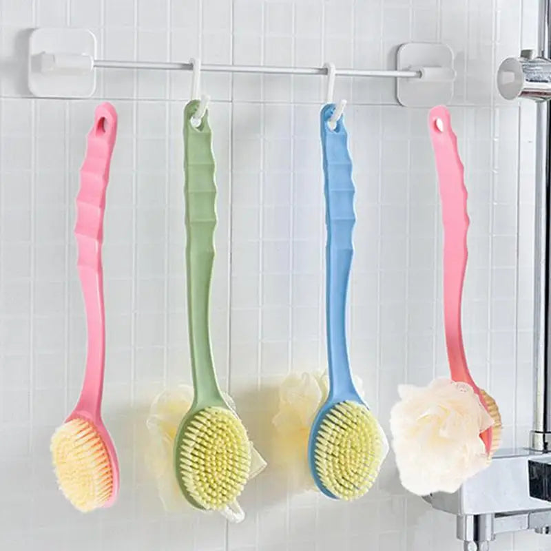 Long Handle Bath Body Brush – Loofah & Bristles Shower Scrubber Bath Body Brush Axl