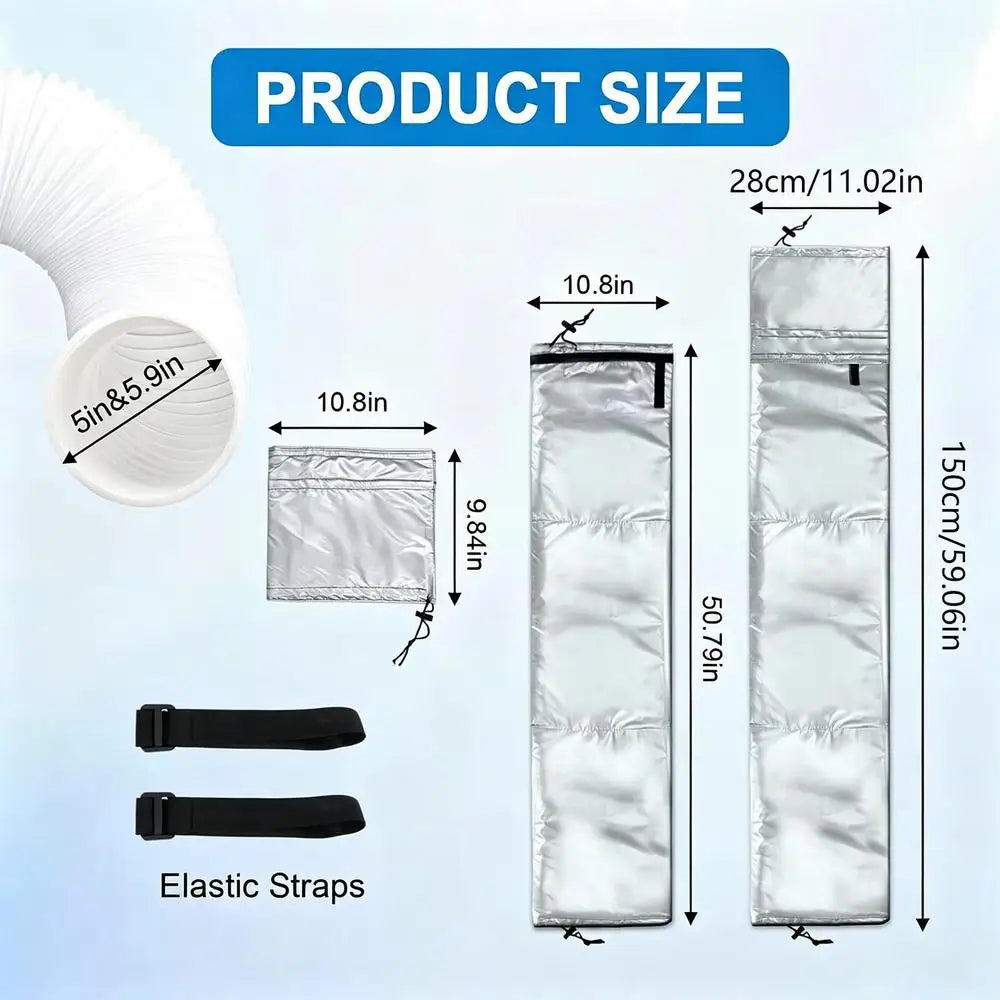 Portable AC Hose Insulation Sleeve | Heat-Resistant Duct Cover AC Hose Insulation Axl 1pcs