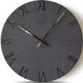 Modern Silent Wall Clock – 28cm Minimalist Round Quartz Silent Wall Clock Axl Black