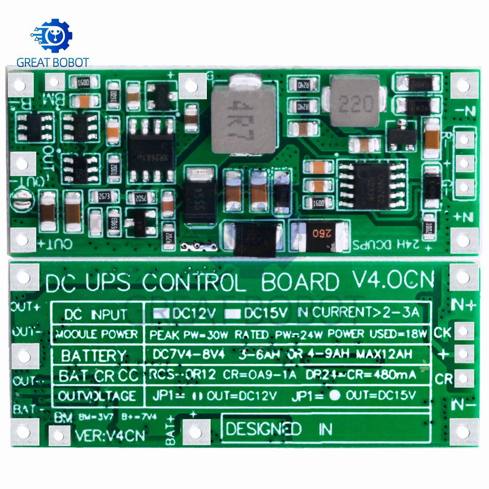 2S UPS Power Supply Module 12V/15V 24W Step-Up Protection UPS Power Module Axl