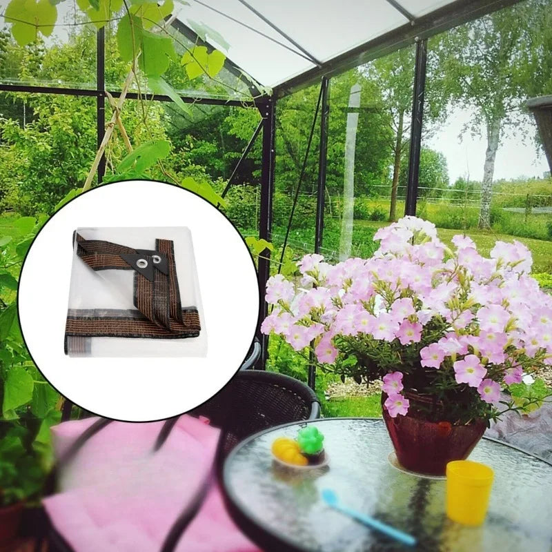 Clear Heavy-Duty Waterproof Garden Tarpaulin – Plant Cover Garden Tarpaulin Axl