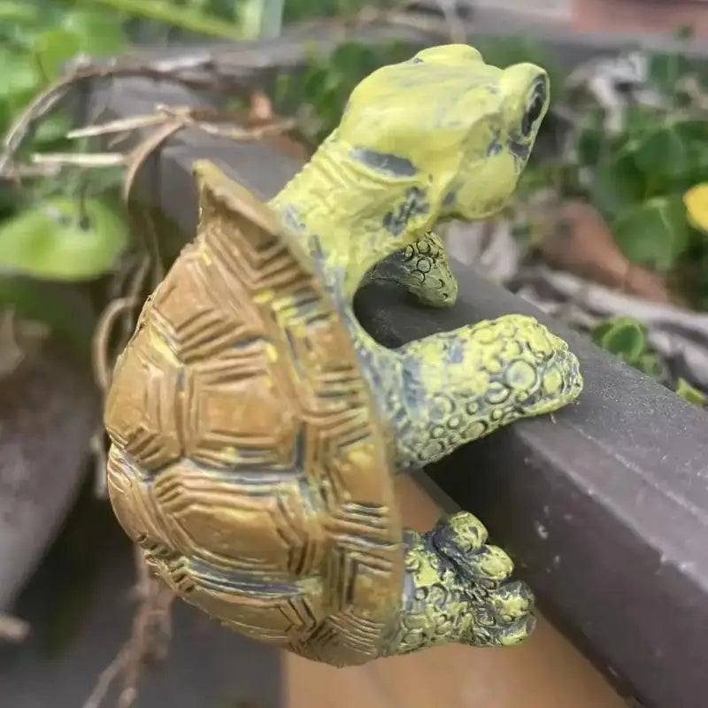 Realistic Resin Turtle Figurine – Mini Tortoise Desk & Tank Decor Resin Animal Figurine Axl