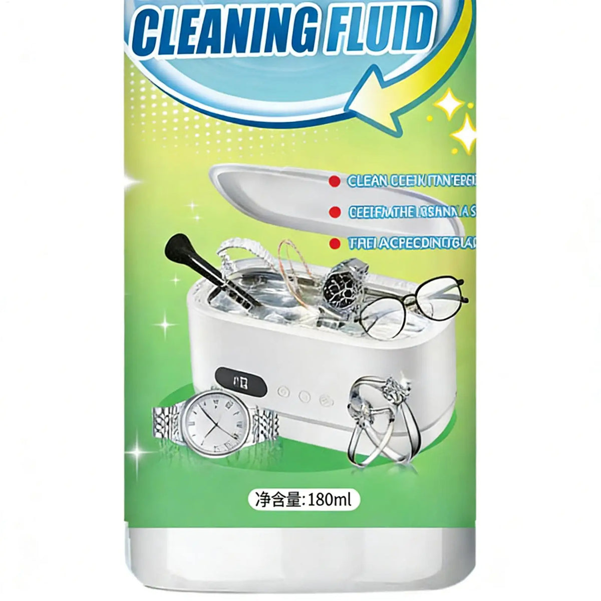 Ultrasonic Jewelry Cleaning Solution 180ml – Gold, Silver & Glasses Jewelry Cleaning Solution Axl