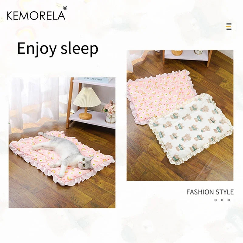 KEMORELA Double-Sided Pet Sleeping Mat – Cat & Dog Warm Pad Pet Sleeping Mat Axl
