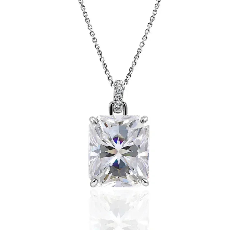 Huitan Square Cubic Zirconia Pendant Necklace | Dainty CZ Pendant Necklace Axl