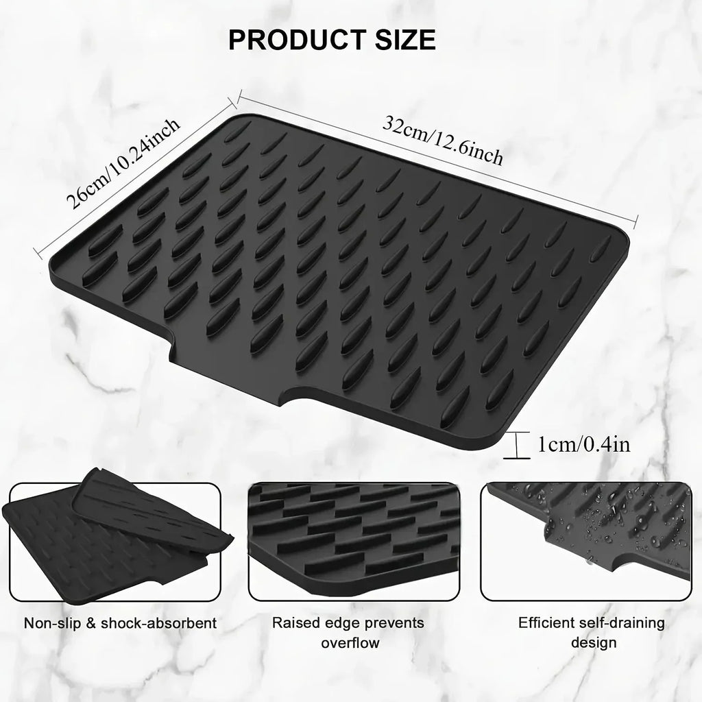 Silicone Kitchen Drain Mat – Sink, Countertop & Fridge Silicone Drain Mat Axl