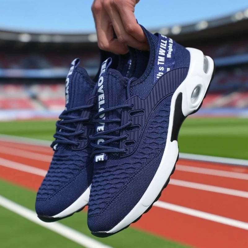 Women's Plus Size Breathable Mesh Platform Sneakers | AZGB Platform Sneakers Axl Navy Blue 39