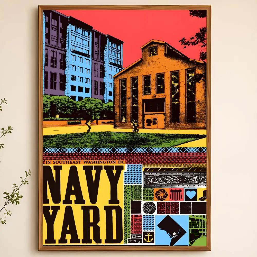 Washington Neighborhood Poster – Self-Adhesive Waterproof Wall Art Decorative Wall Poster Axl