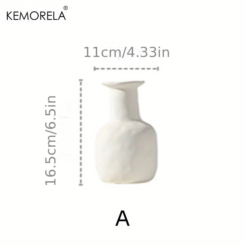 Nordic Ceramic Donut Vase – Hollow Flower Pot Home Decor Decorative Ceramic Vase Axl as photo shows 1
