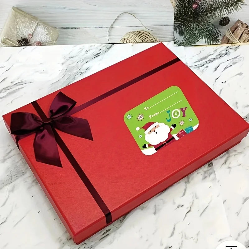 250 Pcs Christmas Sticker Tags – Festive Gift Sealing Labels Holiday Sticker Tags Axl